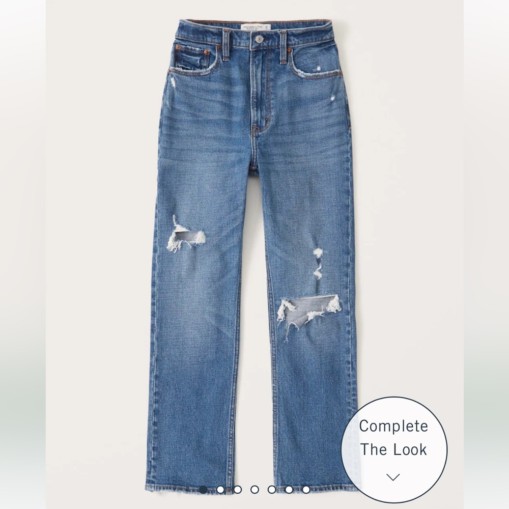Abercrombie and Fitch The Ankle Straight Ultra High Rise Jean